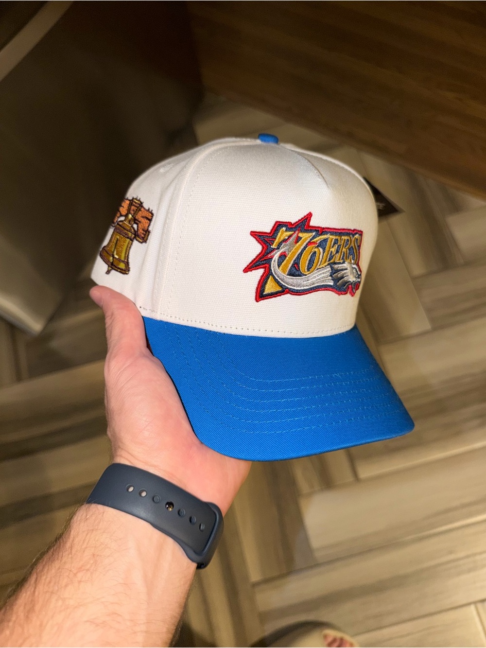 Philadelphia 76ers/Eagles White/Blue Combo A-frame Hat
